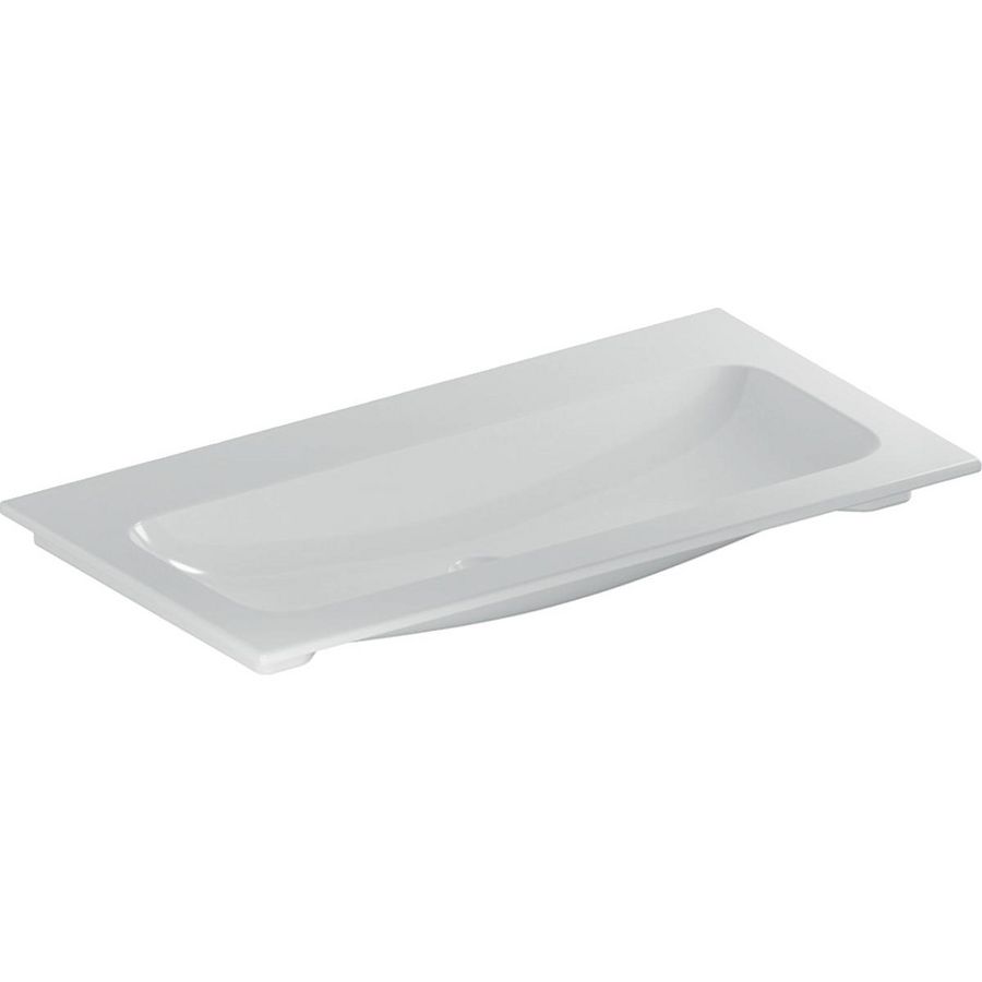 iCon meubelwastafel slim rim 90x48cm zonder kraangat zonder overloop wit