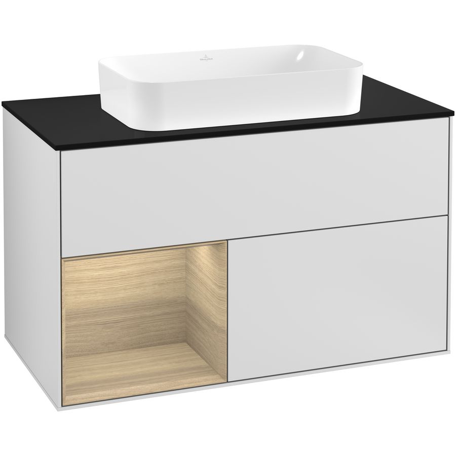 Wastafelonderkast Finion 1000x603x501mm White Matt Lacquer F242PCMT
