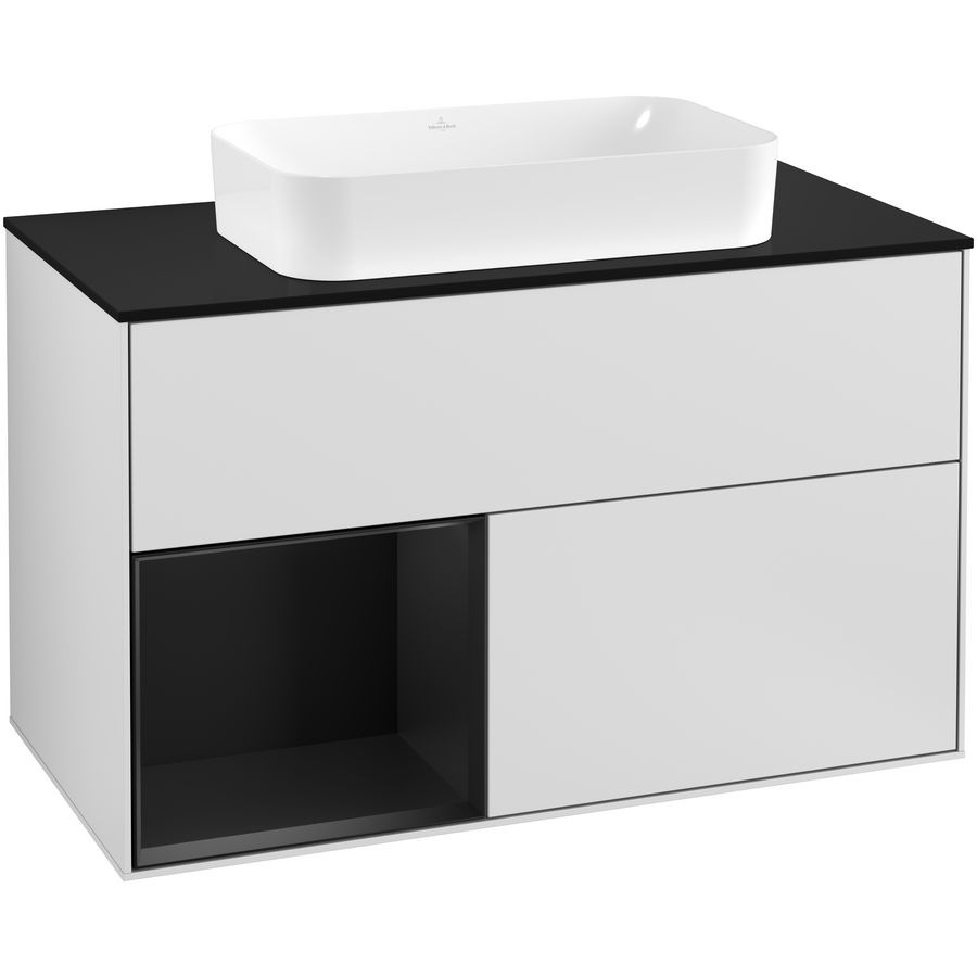 Wastafelonderkast Finion 1000x603x501mm White Matt Lacquer F242PDMT