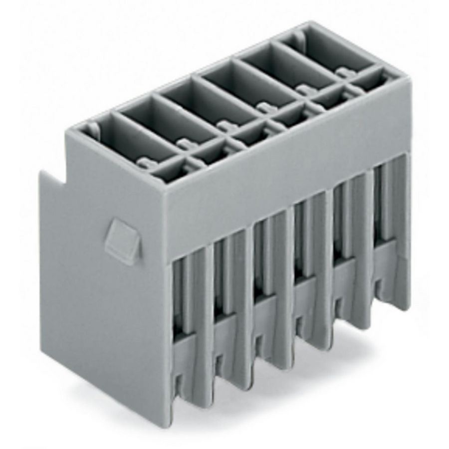 THT male steker Soldeerpen 1,0x1,0mm recht grijs VVE=100