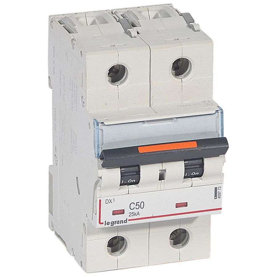 Installatieautomaat 2-polig C-karakteristiek 50A 25kA DX³ DIN