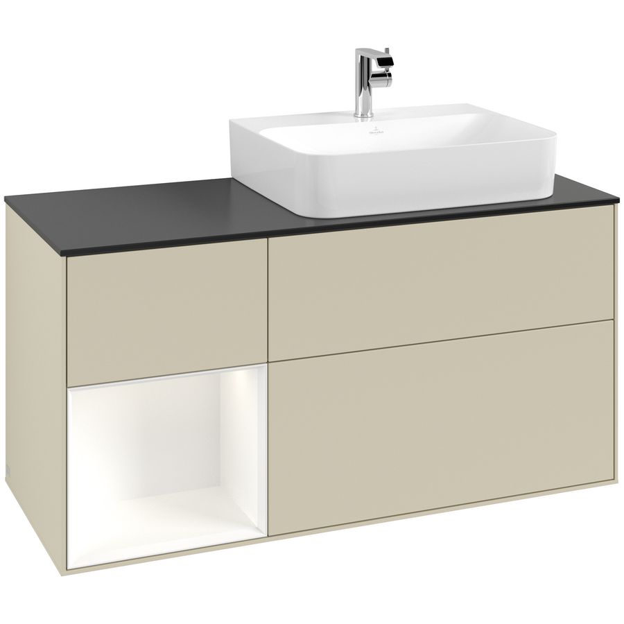 Wastafelonderkast Finion 1200x603x501mm S.Grey Matt Lacquer F142MTHJ