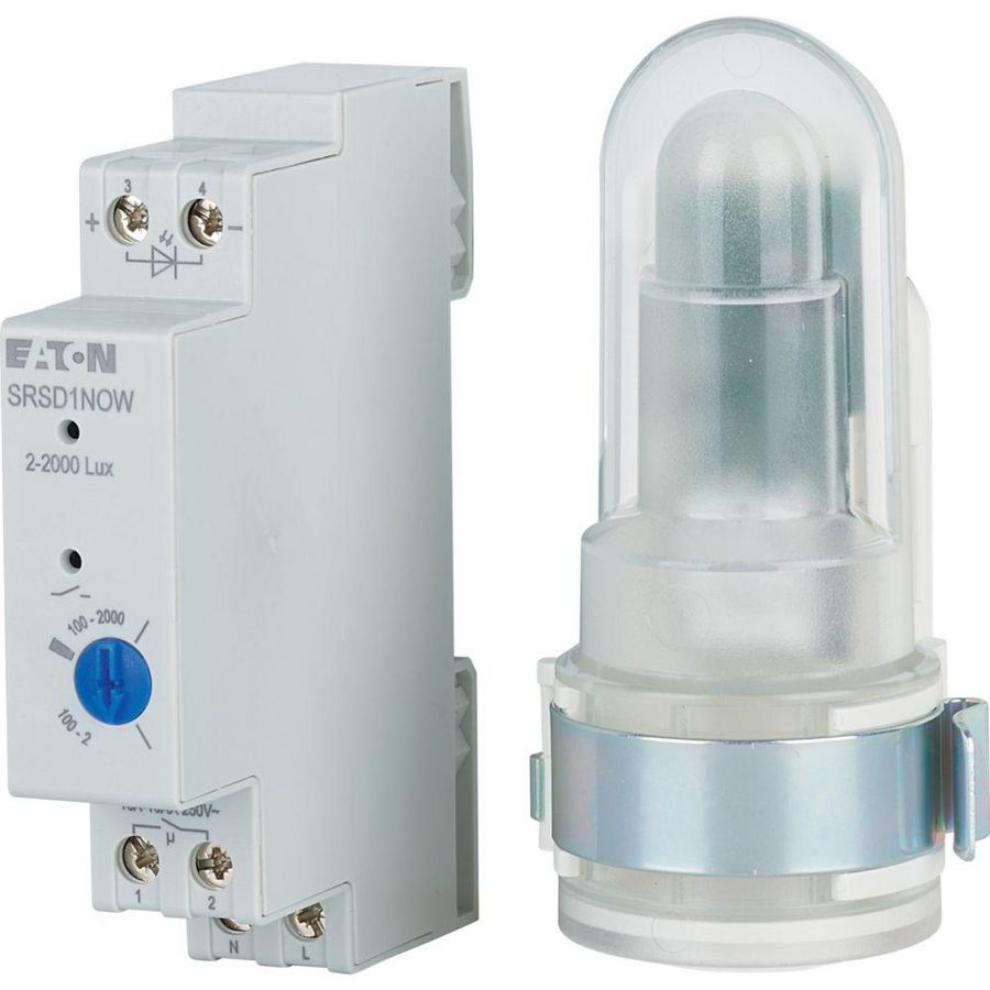 Schemerschakelaar met sensor, 2-2000 lux, 16A, 230VAC, 1TE Eaton