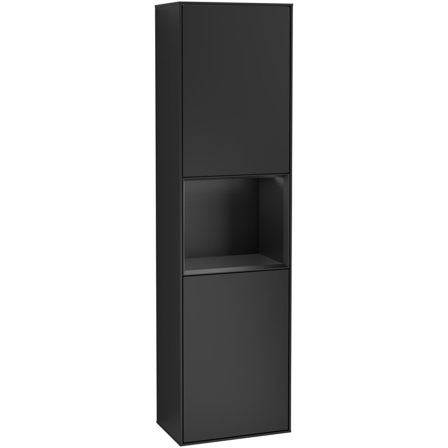Hoge kast Finion 418x1516x270mm Black Matt Lacquer F460PDPD