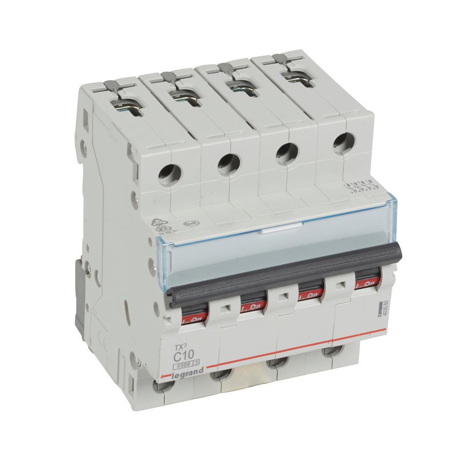 Installatieautomaat MCB TX3 4-polig C-karakteristiek 10A 6000A