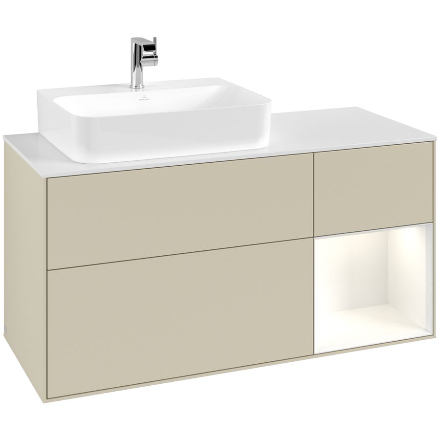 Wastafelonderkast Finion 1200x603x501mm S.Grey Matt Lacquer F151GFHJ