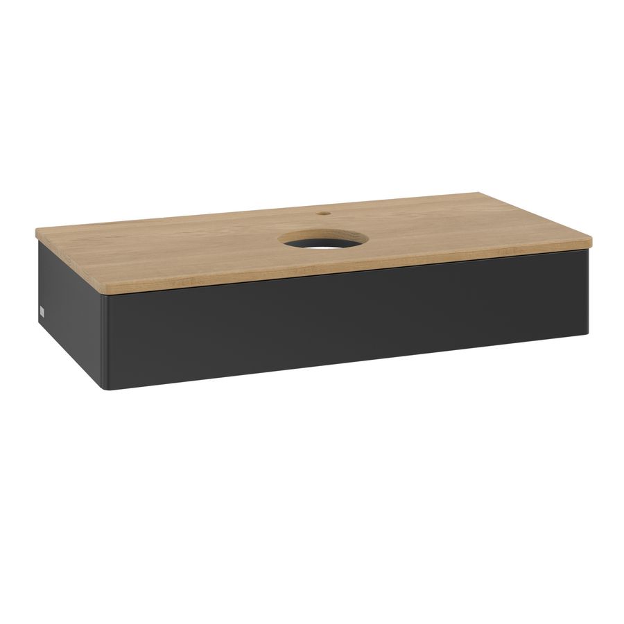 Wastafelonderkast Antao 1000x190x500mm Black Matt Lacquer K09051PD