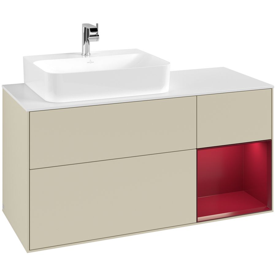 Wastafelonderkast Finion 1200x603x501mm S.Grey Matt Lacquer F151HBHJ