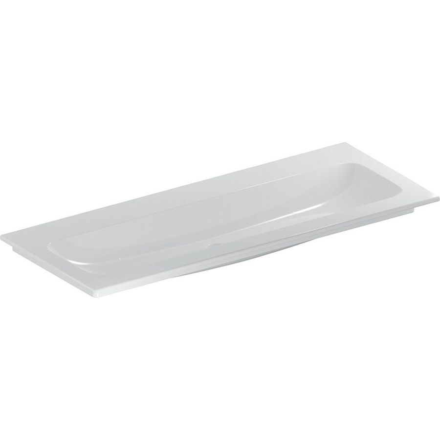 iCon meubelwastafel slim rim 120x48cm zonder kraangat zonder overloop wit