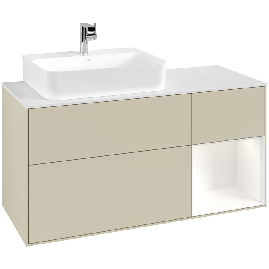 Wastafelonderkast Finion 1200x603x501mm S.Grey Matt Lacquer F151MTHJ