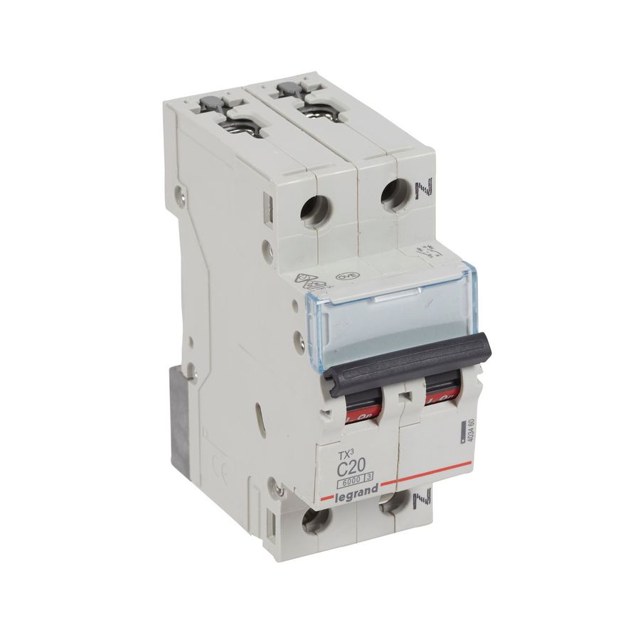 Installatieautomaat MCB TX3 1-polig + Nul C-karakteristiek 20A 6000A VVE=5