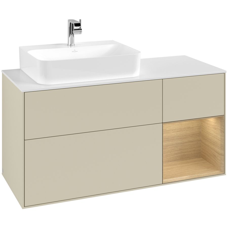 Wastafelonderkast Finion 1200x603x501mm S.Grey Matt Lacquer F151PCHJ