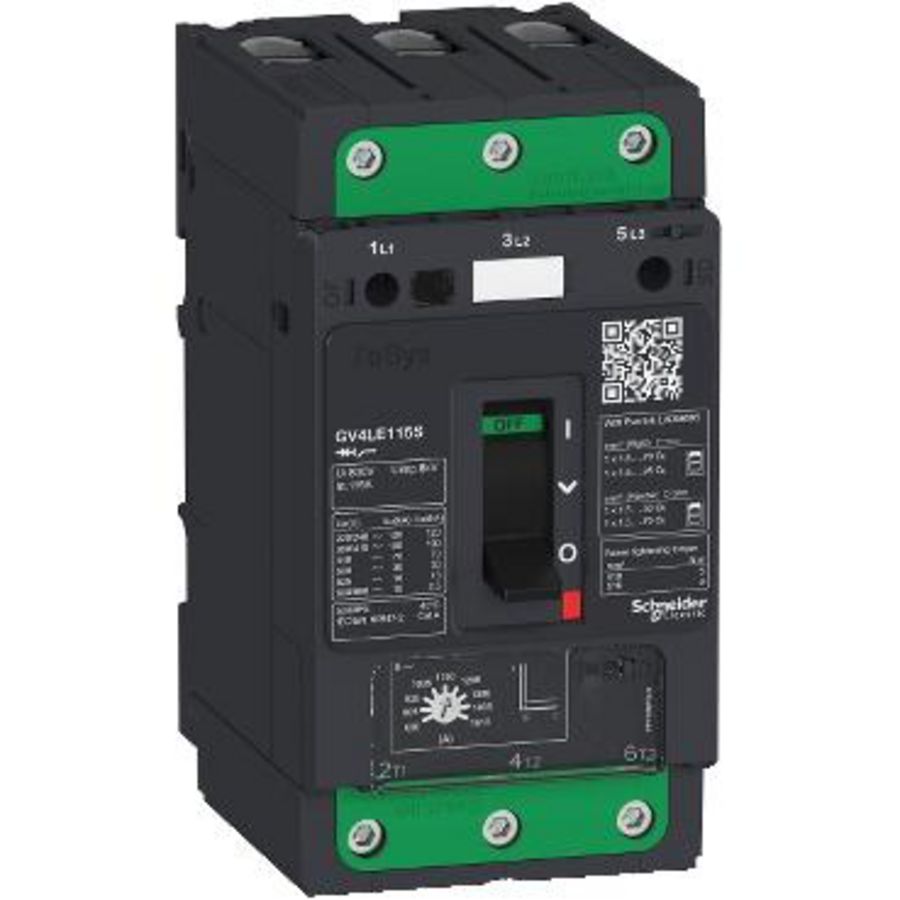 Vermogensschakelaar Magnetisch 115A 3P EverLink TeSys GV4