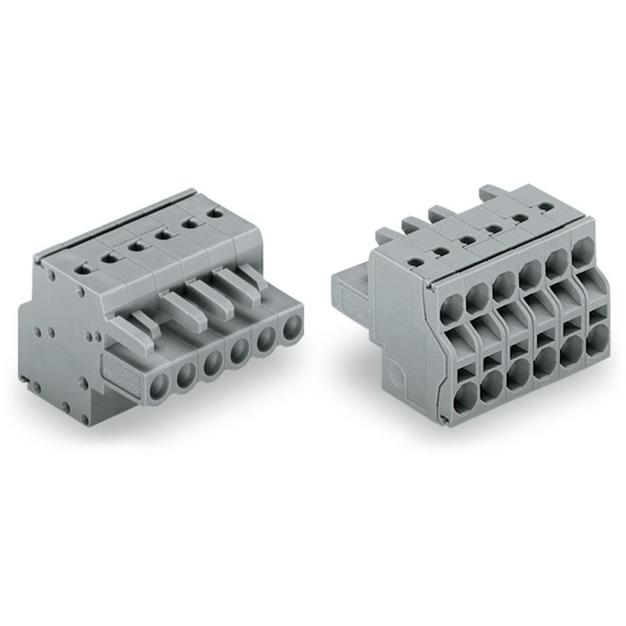 2-draads FE steker 2,5 mm² grijs 231-2102/026-000 VVE=100