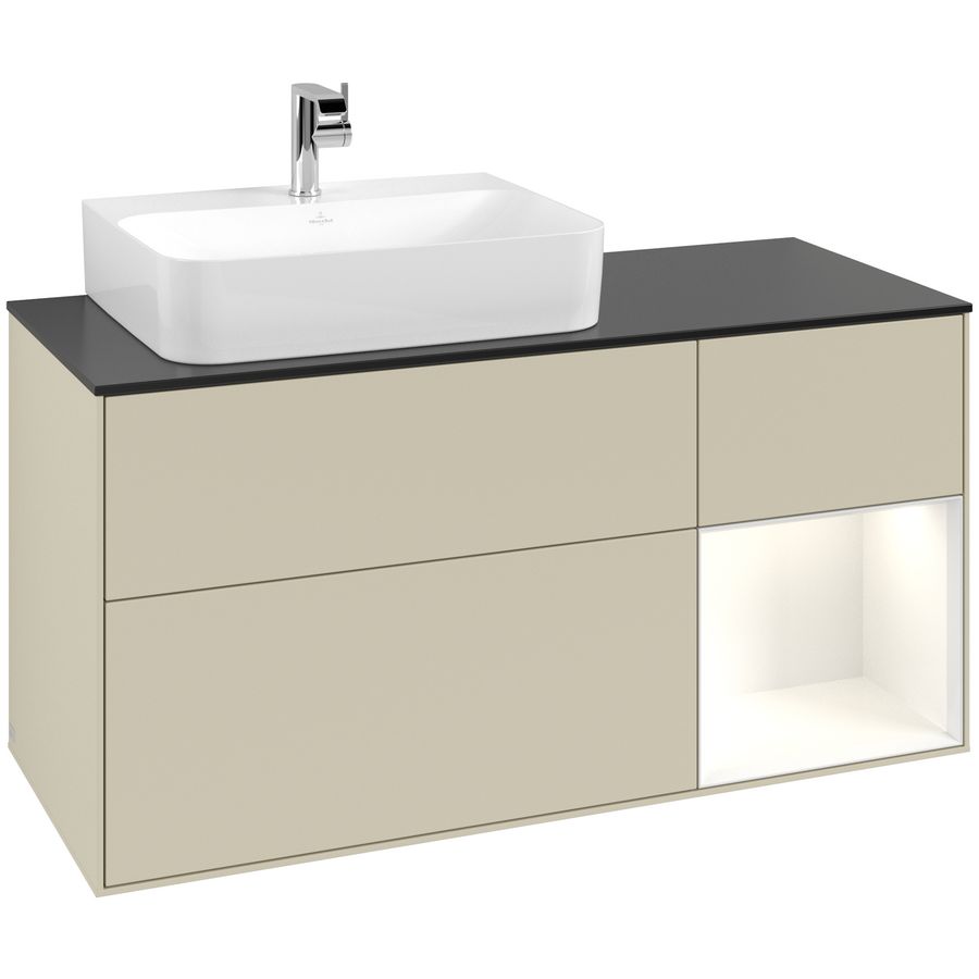 Wastafelonderkast Finion 1200x603x501mm S.Grey Matt Lacquer F152GFHJ
