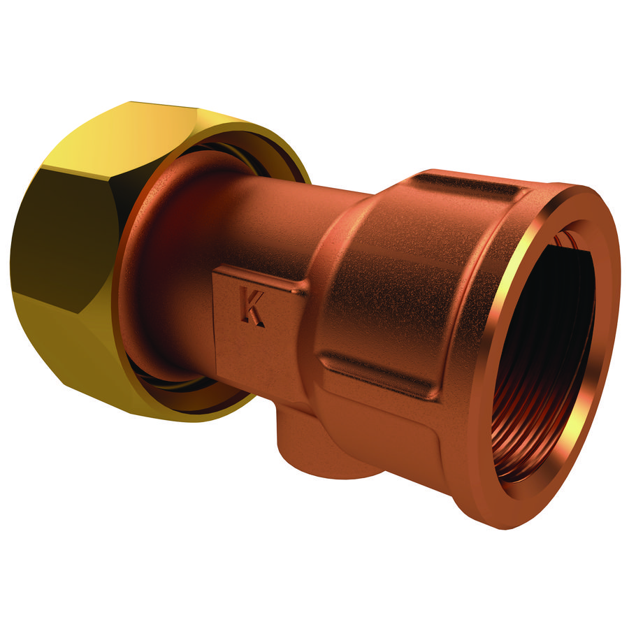 LF-koppeling+binnendraad van brons vlakdichtend DN15