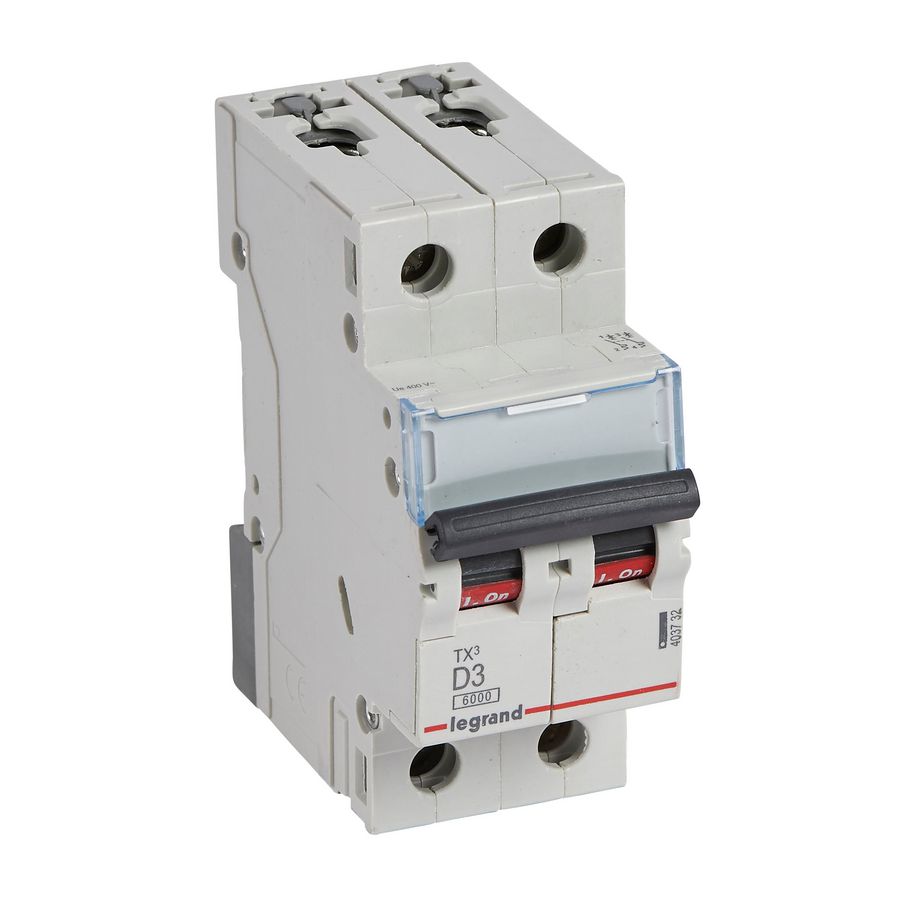 Installatieautomaat MCB TX3 2-polig D-karakteristiek 3A 6000A