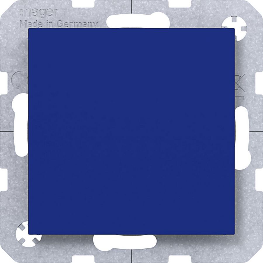 Blindplaat met centraalplaat A.x/C.x cobalt mat