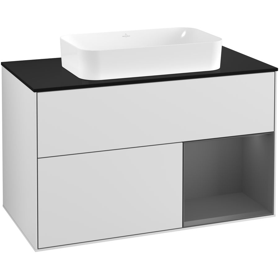Wastafelonderkast Finion 1000x603x501mm White Matt Lacquer F252GKMT