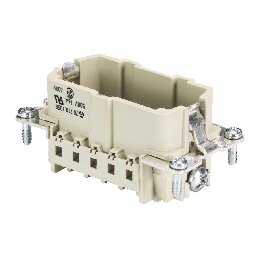 Contactblok insert Male BAS STC 10 50 VVE=10