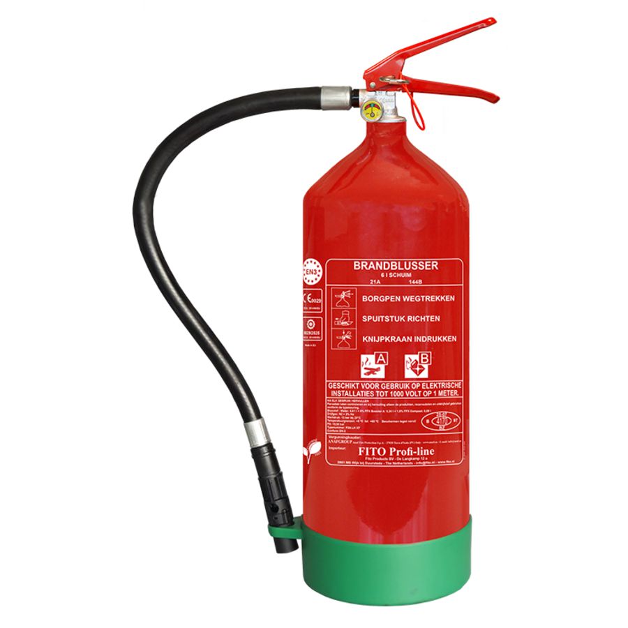 Schuimblusser 6L brandklasse AB met Rijkskeur