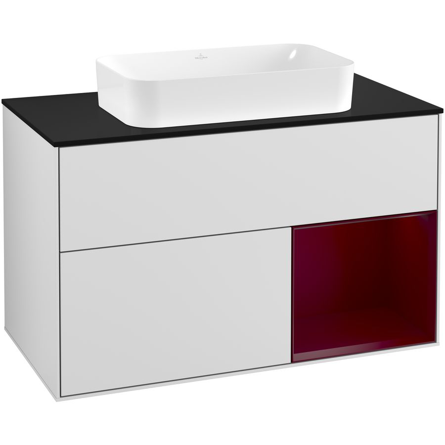 Wastafelonderkast Finion 1000x603x501mm White Matt Lacquer F252HBMT