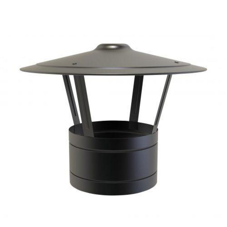 DW Ø125mm Regenkap zwart