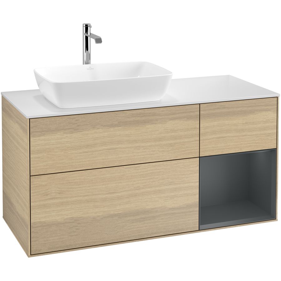 Wastafelonderkast Finion 1200x603x501mm Oak Veneer G811HGPC