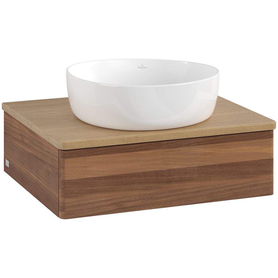 Wastafelonderkast Antao 600x190x500mm Warm Walnut K07011HM