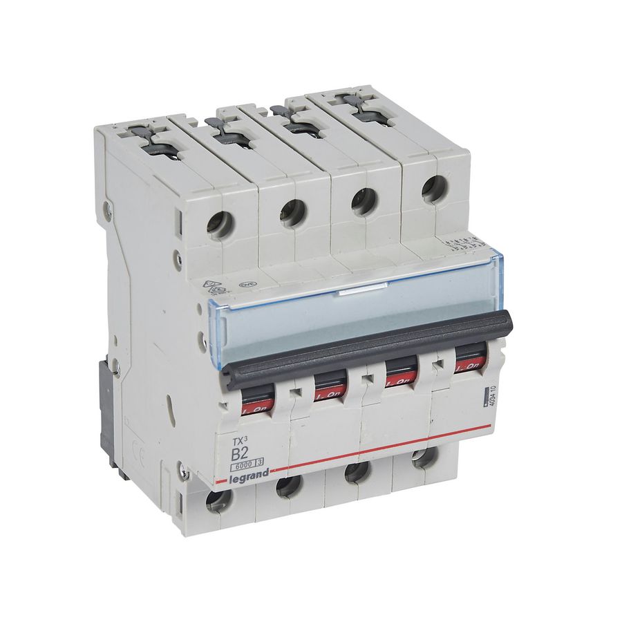 Installatieautomaat MCB TX3 4-polig B-karakteristiek 2A 6000A