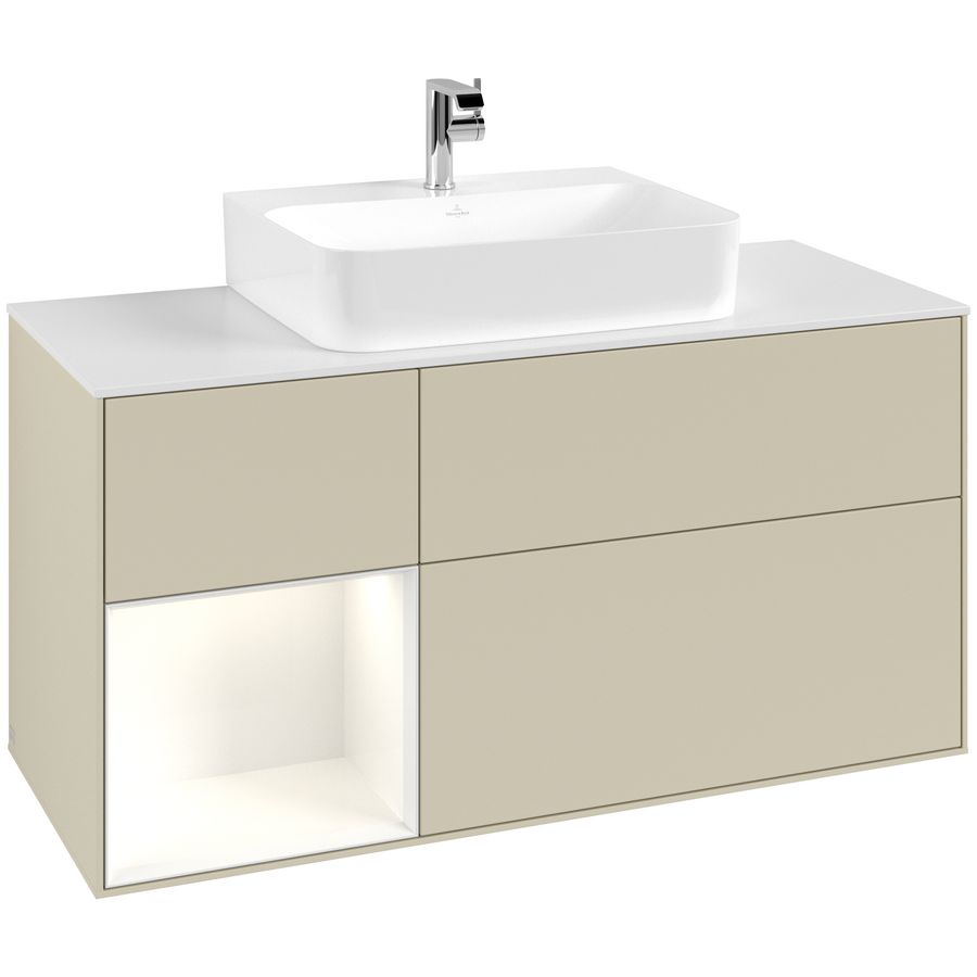Wastafelonderkast Finion 1200x603x501mm S.Grey Matt Lacquer F161GFHJ