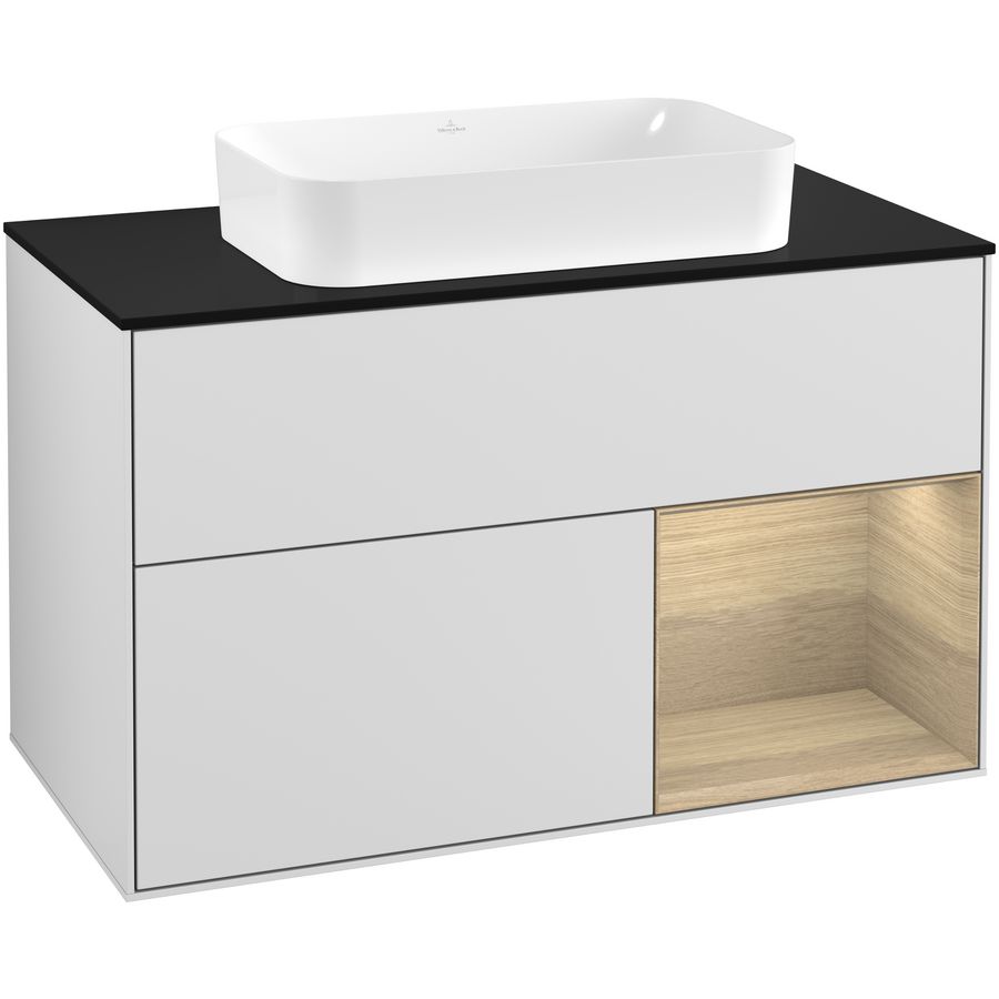 Wastafelonderkast Finion 1000x603x501mm White Matt Lacquer F252PCMT