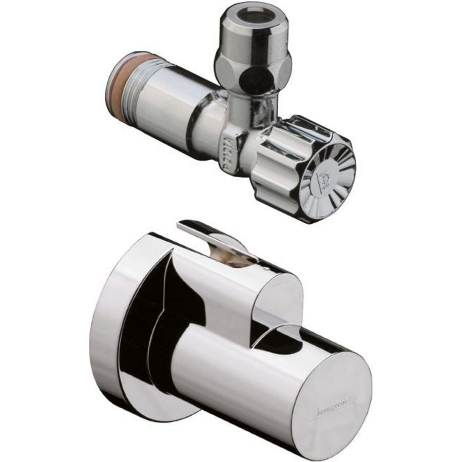 Flowstar hoekstopkraan chroom diameter 10mm knel met rozet