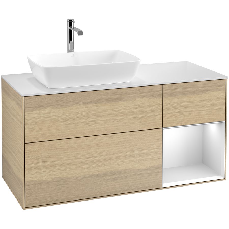 Wastafelonderkast Finion 1200x603x501mm Oak Veneer G811MTPC