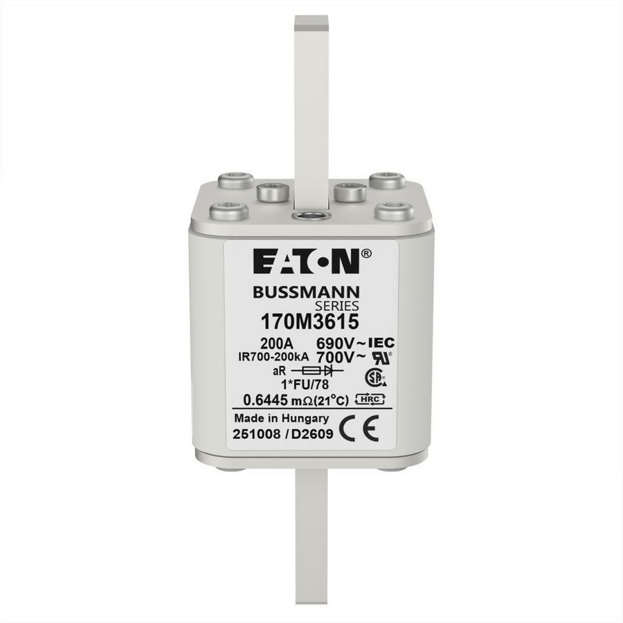 Zekering h. snelheid 200A AC 690V 200kA compact 1 45x VVE=6