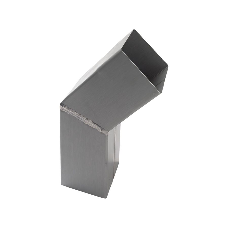 Zinken blue-grey HWA bocht vierkant 80x80mm 45° verstek
