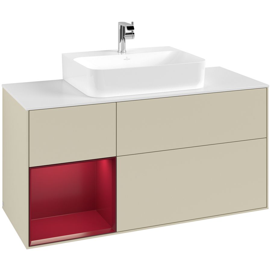 Wastafelonderkast Finion 1200x603x501mm S.Grey Matt Lacquer F161HBHJ