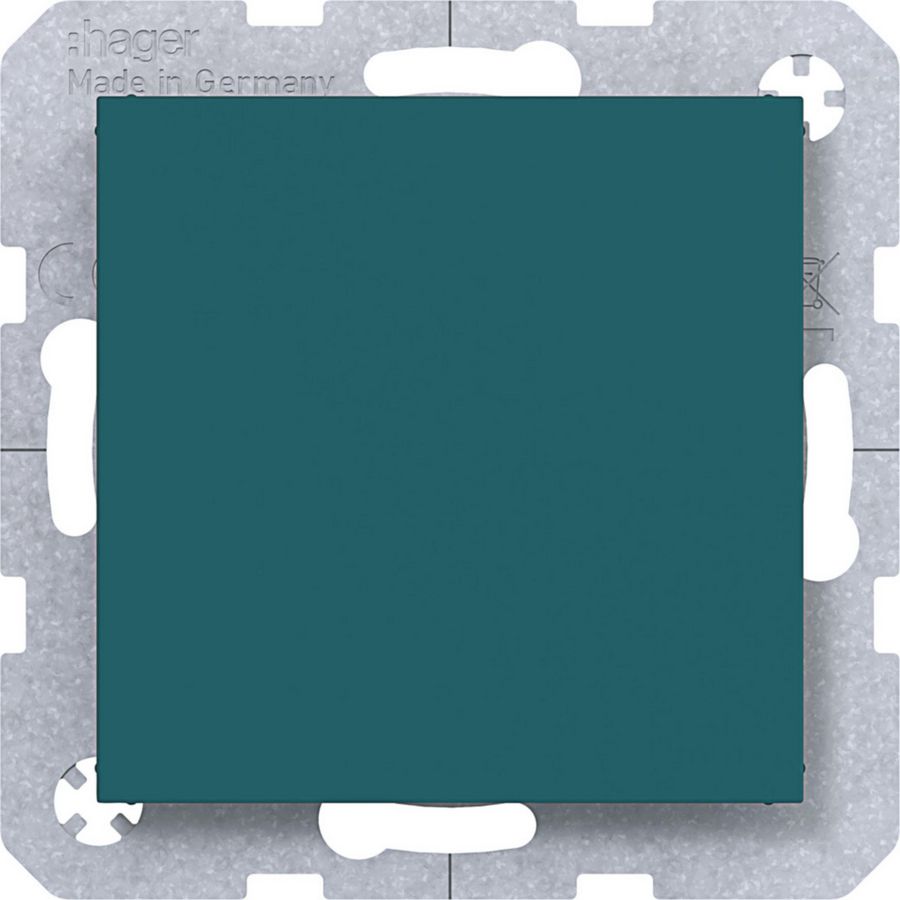 Blindplaat met centraalplaat A.x/C.x azure mat