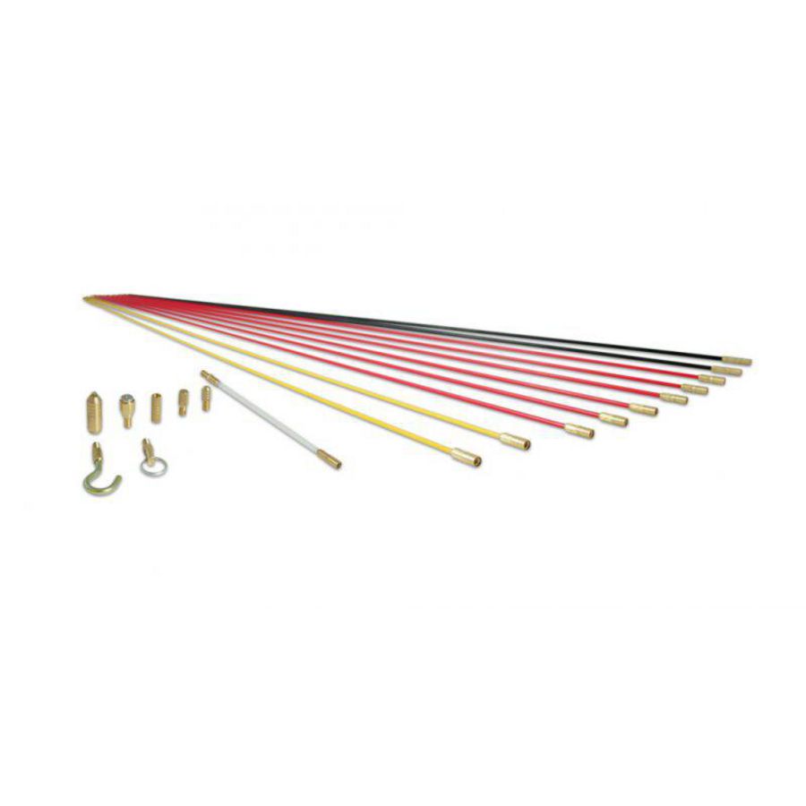 Set glasfiber trekstaven SUPER Ø4mm 2x1m +Ø5mm 6x1m +Ø6mm 2x1m.