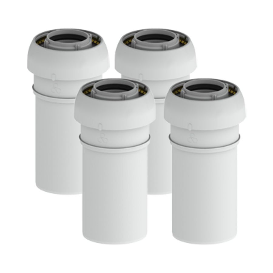 Set met 4 verlengpijpen EasySafe PP Ø60/100mm L=250mm