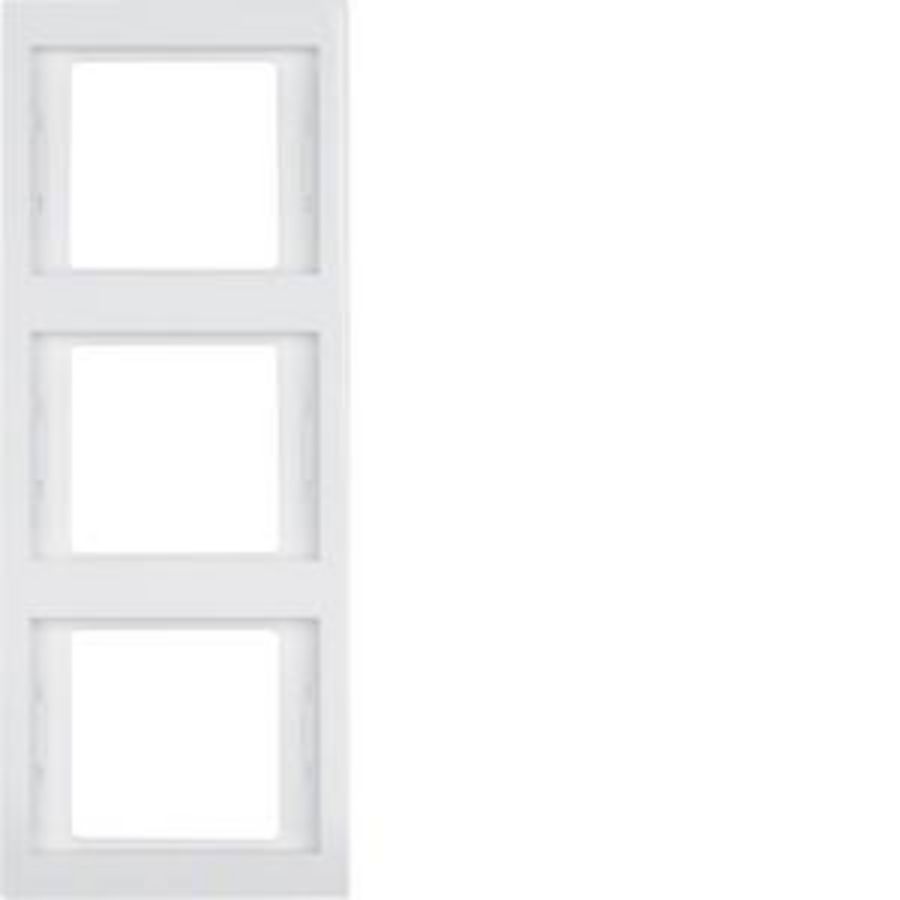 Afdekraam 3-v vert. berker K.1 polar wit glans