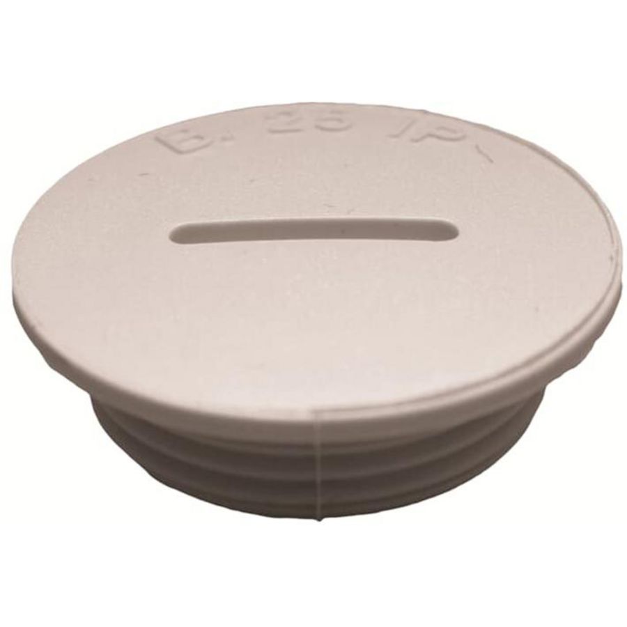Plug Round Polyamide 6+25 glasvezel M12 Grijs RAL7035