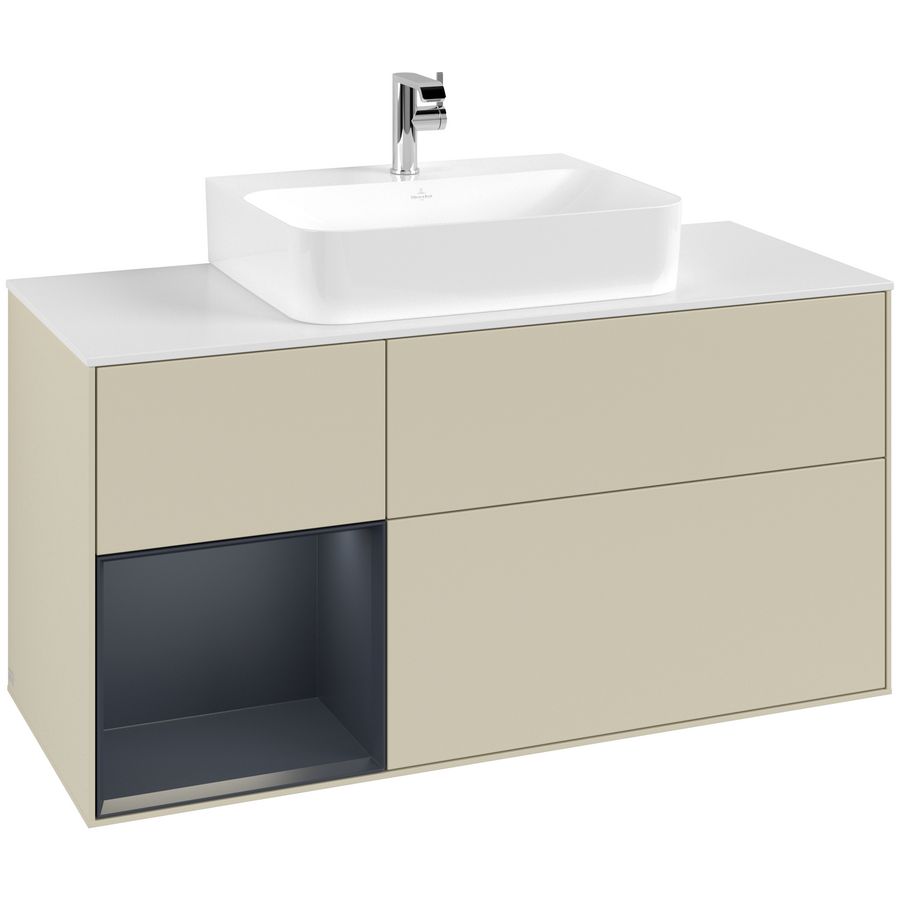 Wastafelonderkast Finion 1200x603x501mm S.Grey Matt Lacquer F161HGHJ