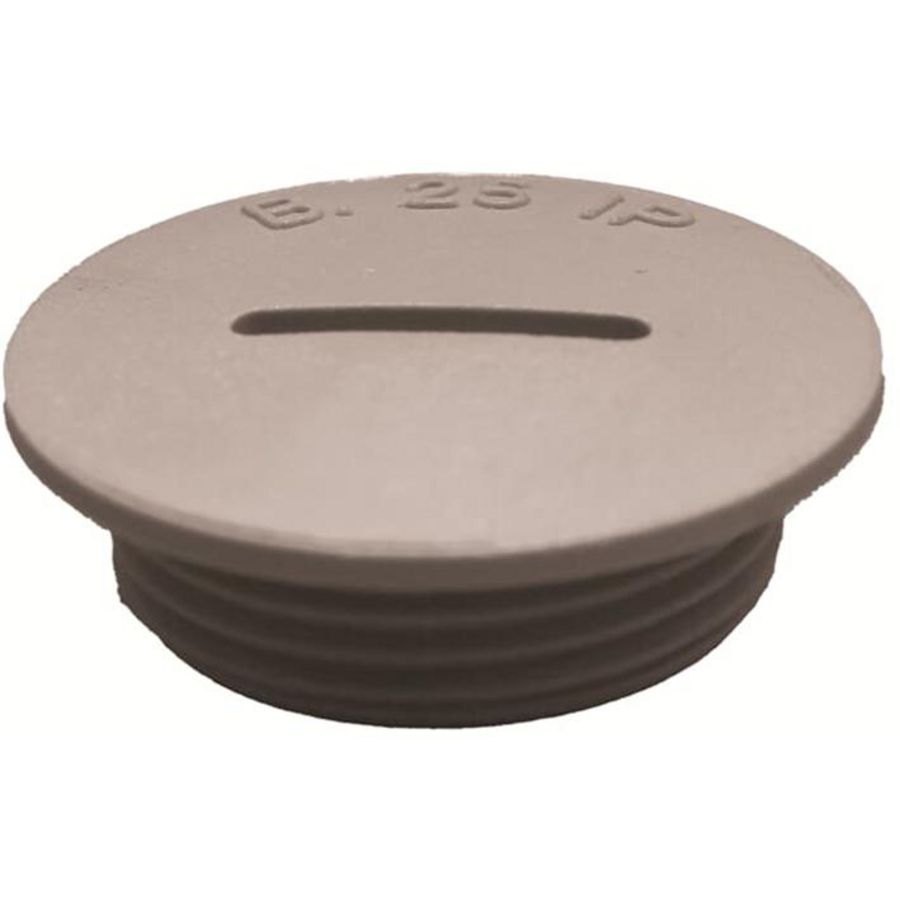 Plug Round Polyamide 6+25 glasvezel M12 Grijs RAL7001
