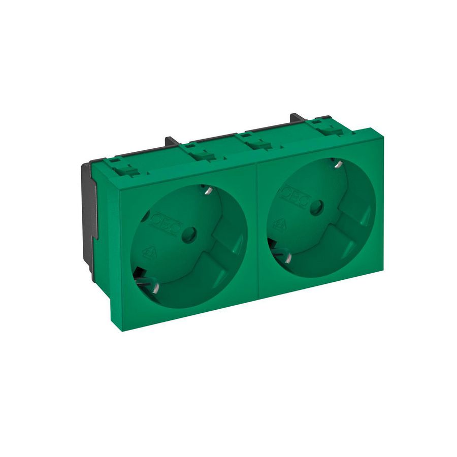 Contactdoos 2-vdg 33gr 250V 10/16A carbonaat 6120107