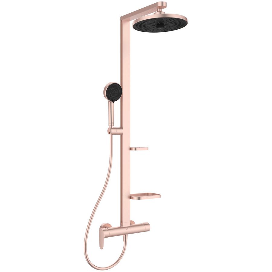 Douchesysteem met mengkraan + hoofddouche ø260mm CERAFLOW Alu+ Rose
