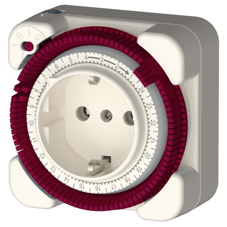 Analoge schakelklok, dagprogramma, 230VAC 50Hz