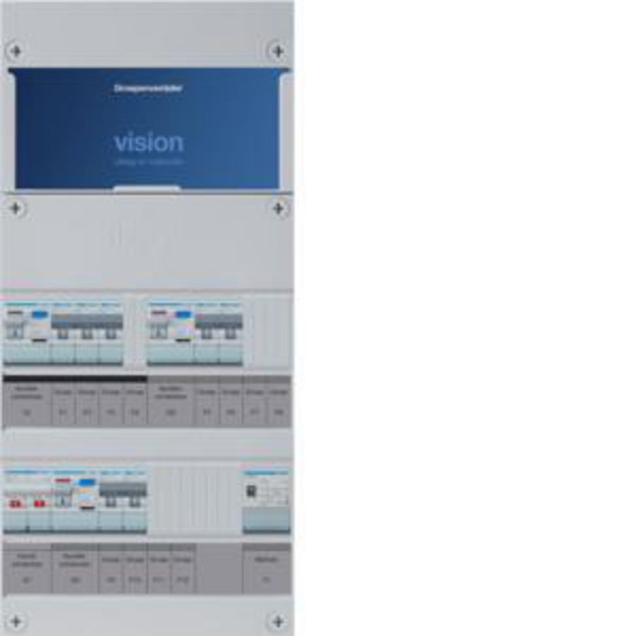 Groepenkast 7-groepenverdeler HS 3xALS 30mA +T 1-fase
