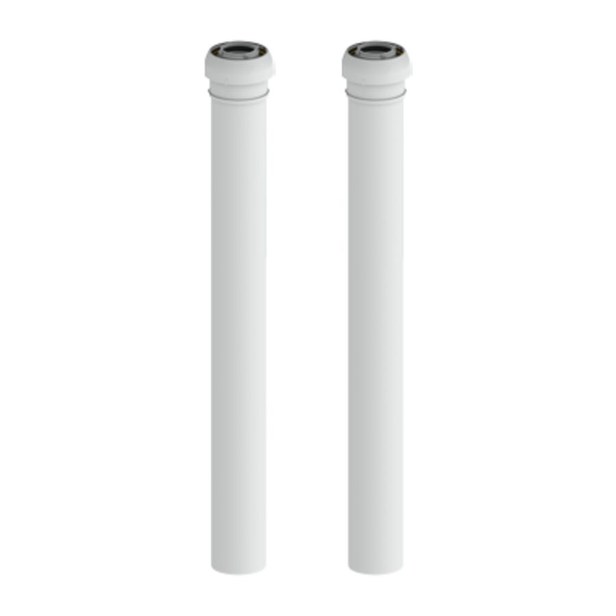 Set met 2 verlengpijpen EasySafe PP Ø60/100mm l=1000mm