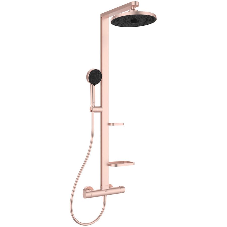 Douchesysteem met thermostaat + hoofddouche ø260mm CERATHERM Alu+ Rose